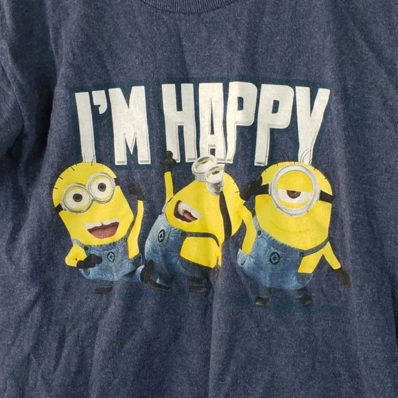 Despicable Me I'm Happy Minion Shirt XS - Picture 2 of 3